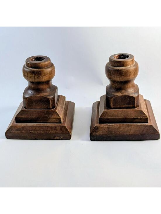 Other - MCM Tapered Wood Candleholders
